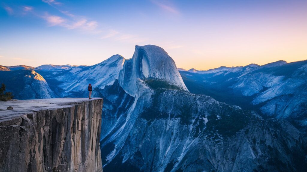 a hiker standing at the edge of a cliff yXdcdjTR 6GcFxUAL9Q0Q gMYPDHbvSvKnAlvpCLZNuw