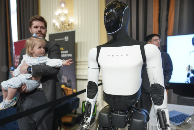 Tesla Robots Visit Capitol Hill Amid Anti-DOGE Protests and Dealership Attacks
