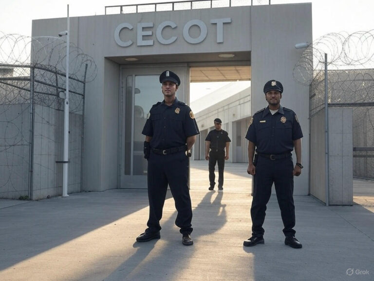 Homeland Security Secretary Visits El Salvador Prison Holding Deported Venezuelans