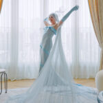 Chloë Grace Moretz Marries Kate Harrison in Blue Louis Vuitton Wedding Dress