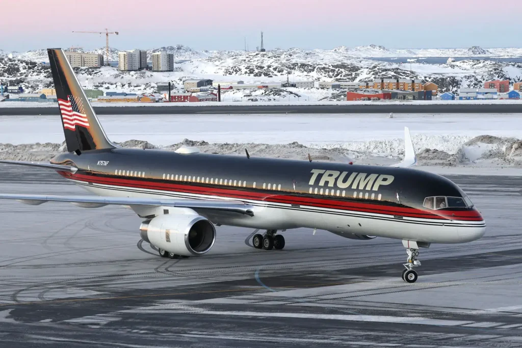 Donald Trump Jr plane Greenland