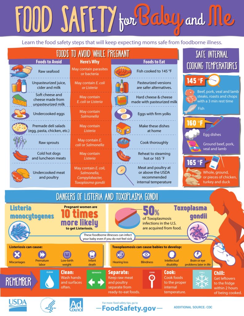 food safety infographic pregnant women