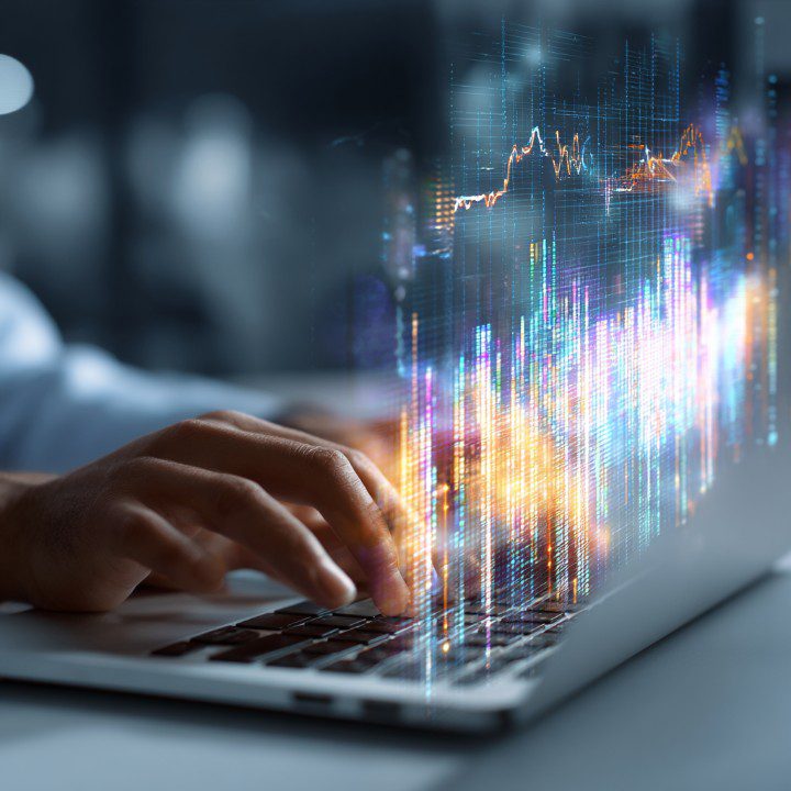 stock market analysis laptop