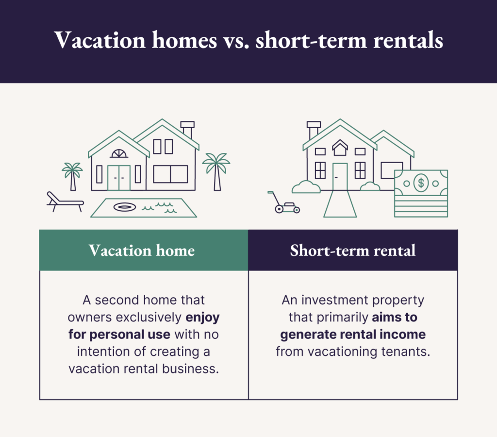vacation home vs short term rental